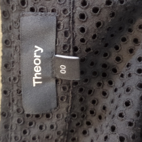 Theory Dress Color Black Size 00 BD Ruffle DR Nova Eyelet - Picture 7 of 10